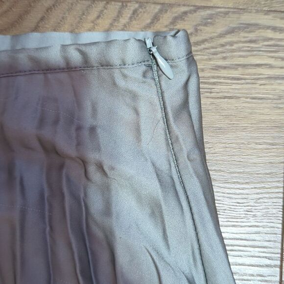 Chico's Green Ombre Ladies Maxi Lined Crinkle Pleated Skirt sz 1.5/ M/10 - Picture 5 of 11